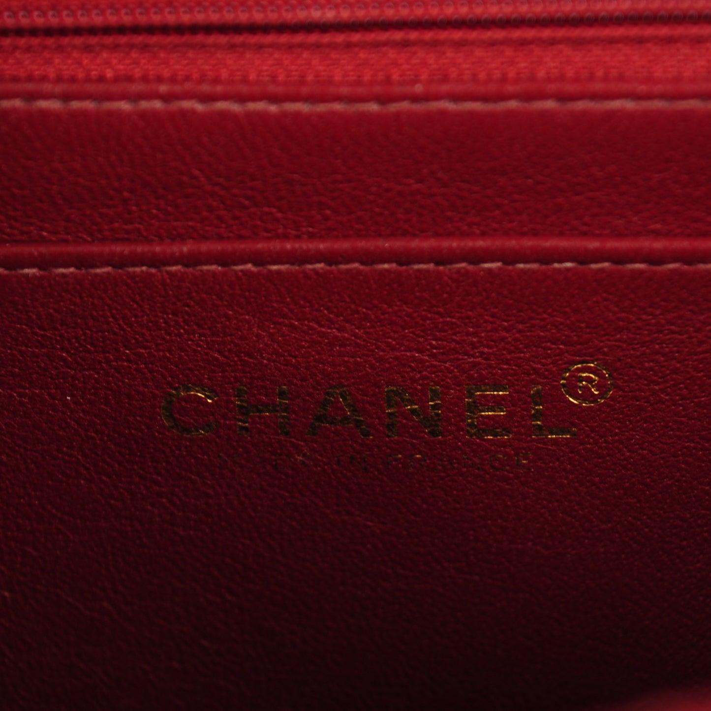 Caviar Quilted Jumbo Single Flap Dark Red
