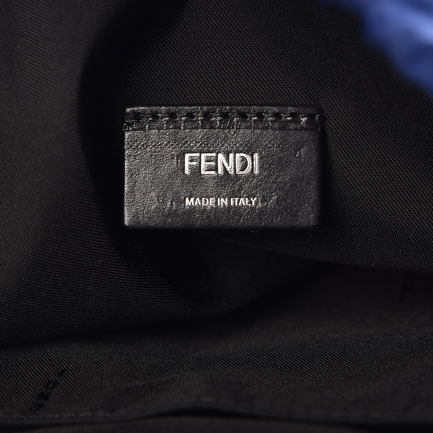 Fendi Nylon Vitello Century Vocabulary Drawstring Backpack Blue Cobalto Blue Neon Sunflower 6 of 11