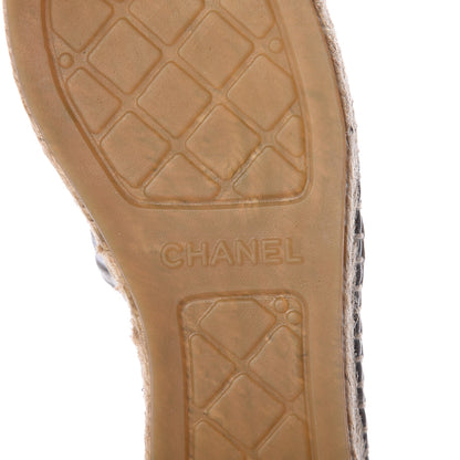 Chanel Mesh Grosgrain CC Espadrilles 36 Grey 6 of 7