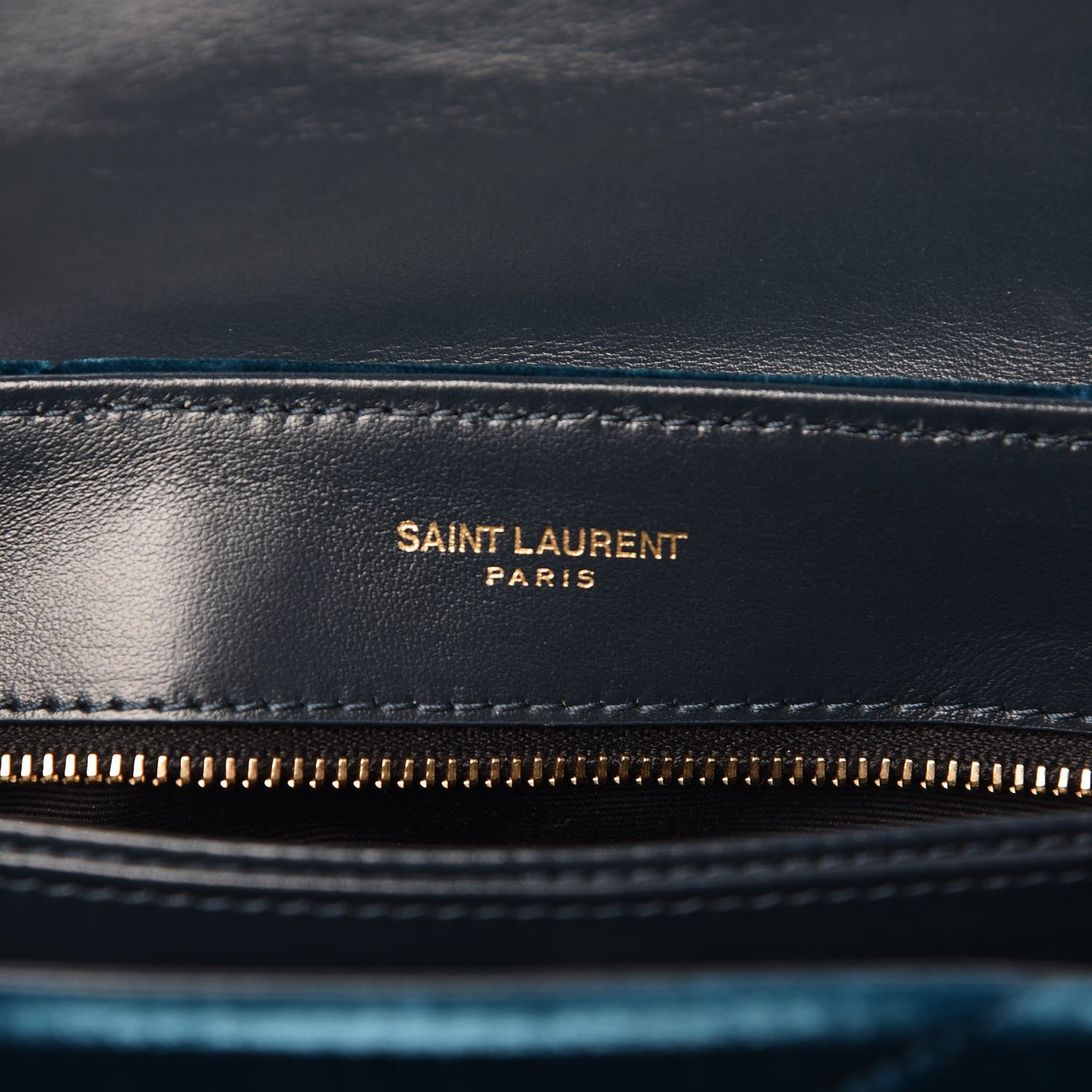 Saint Laurent Velvet Y Quilted Monogram Toy Loulou Chain Satchel Dark Ottanio 7 of 9