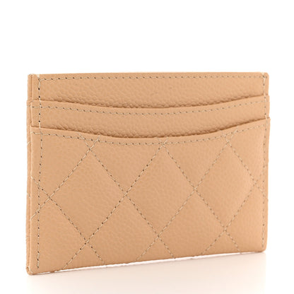 Chanel Caviar Quilted Card Holder Beige 3 of 9