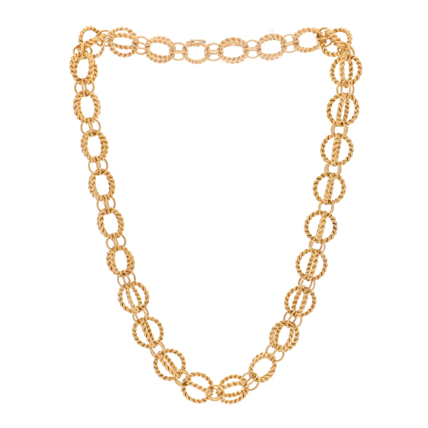 Tiffany 18K Yellow Gold Rope Circle Necklace 3 of 6