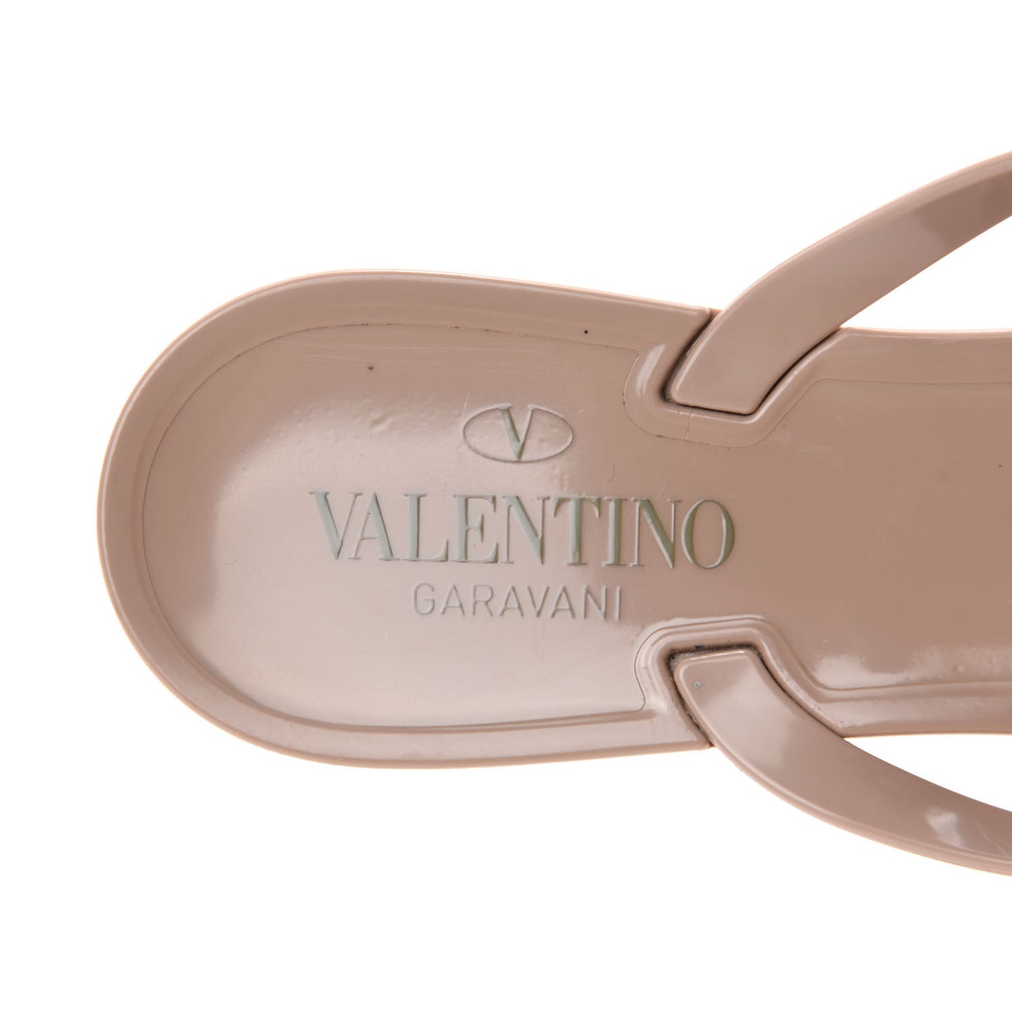 PVC Jelly Rockstud Bow Thong Sandals 40 Poudre