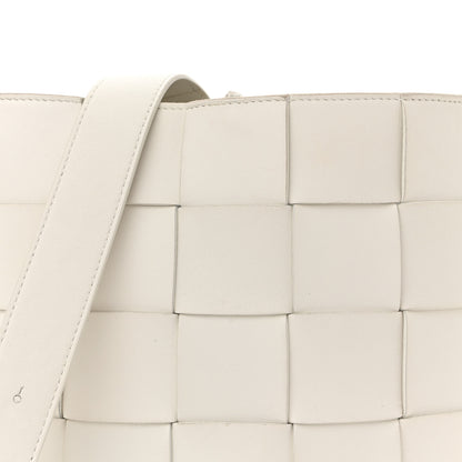Bottega Veneta Lambskin Maxi Intrecciato Cassette Messenger Chalk 8 of 10
