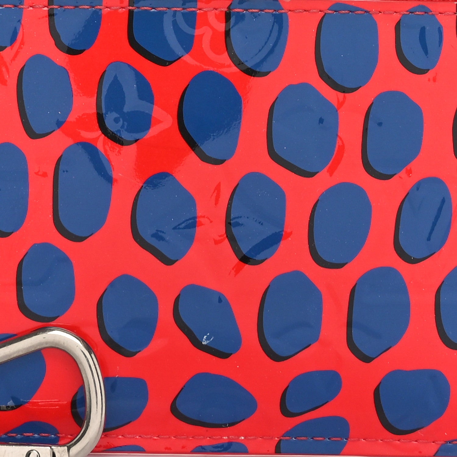 Louis Vuitton Vernis Jungle Dots Key Pouch Coquelicot Denim 7 of 7