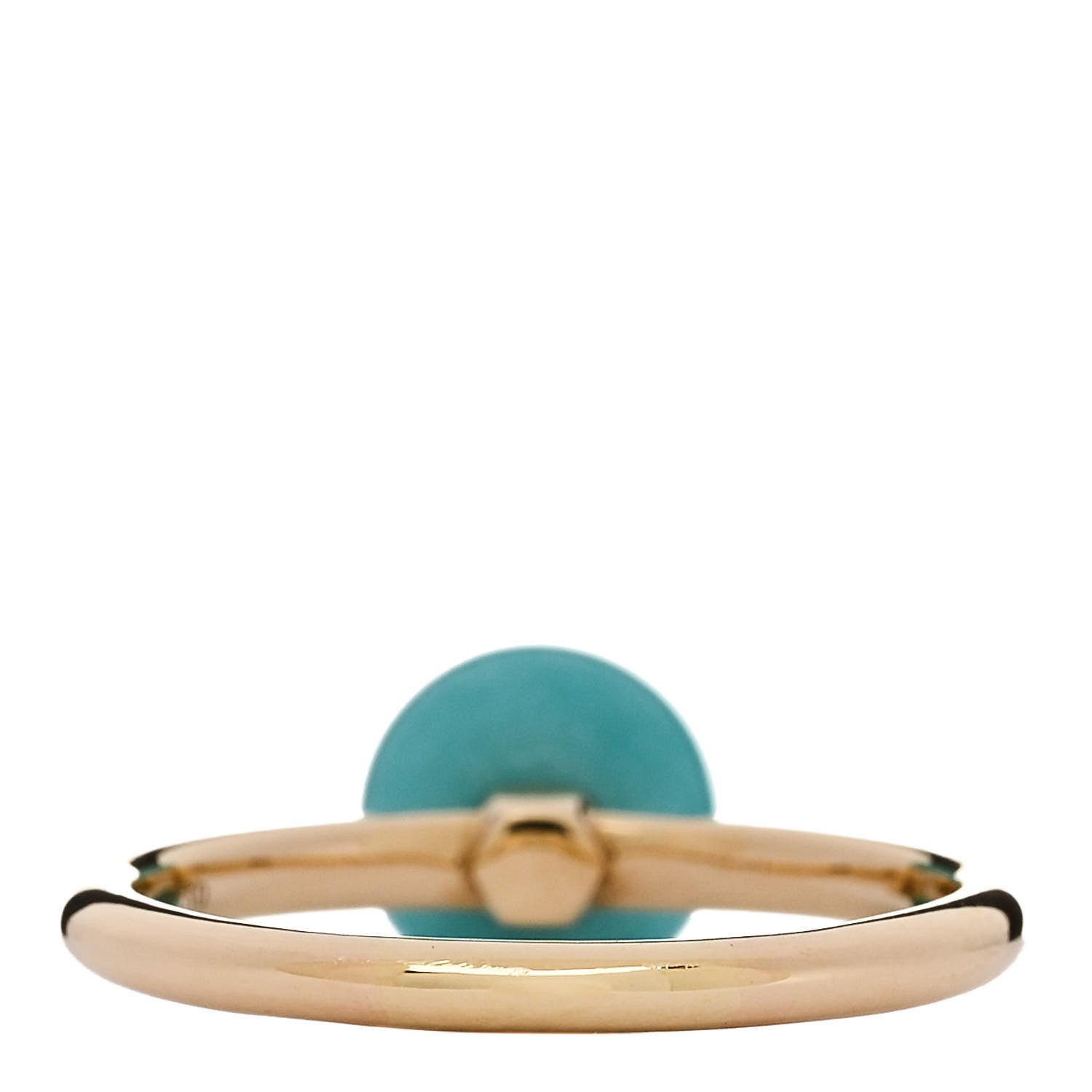 Tiffany 18K Yellow Gold Amazonite 8mm HardWear Ball Ring 53 6.5 3 of 4