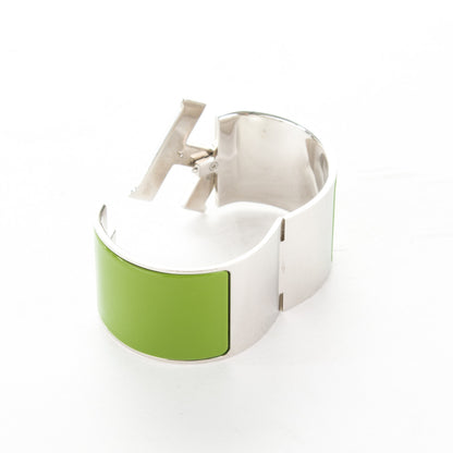 Hermes Enamel Extra Wide Clic H Bracelet PM Vert Anis 4 of 4