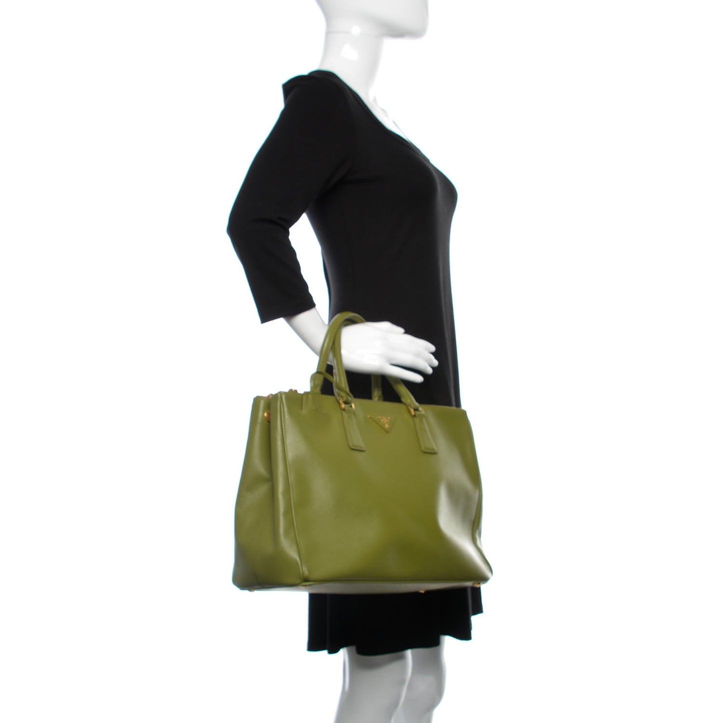 Saffiano Large Galleria Double Zip Tote Edera