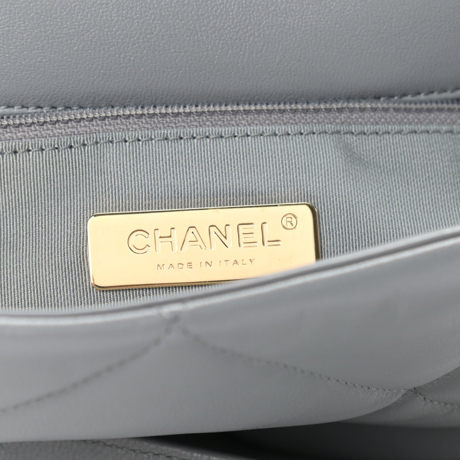 Chanel Lambskin Quilted Large Chanel 19 Flap Grey 6 of 16