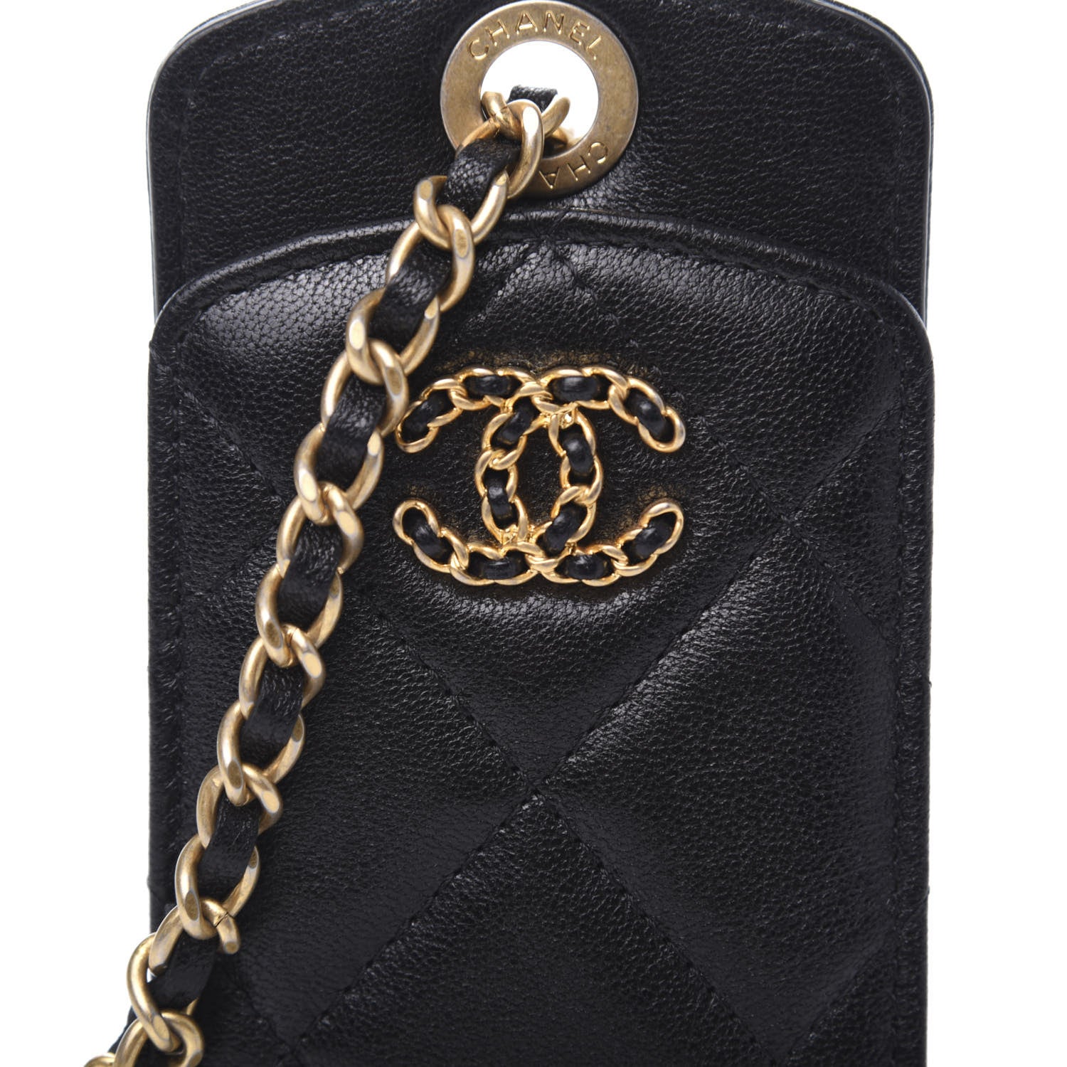Chanel Lambskin Quilted 19 Luggage Tag Black 8 of 8