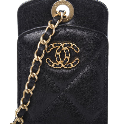 Chanel Lambskin Quilted Chanel 19 Luggage Tag Black 8 of 8
