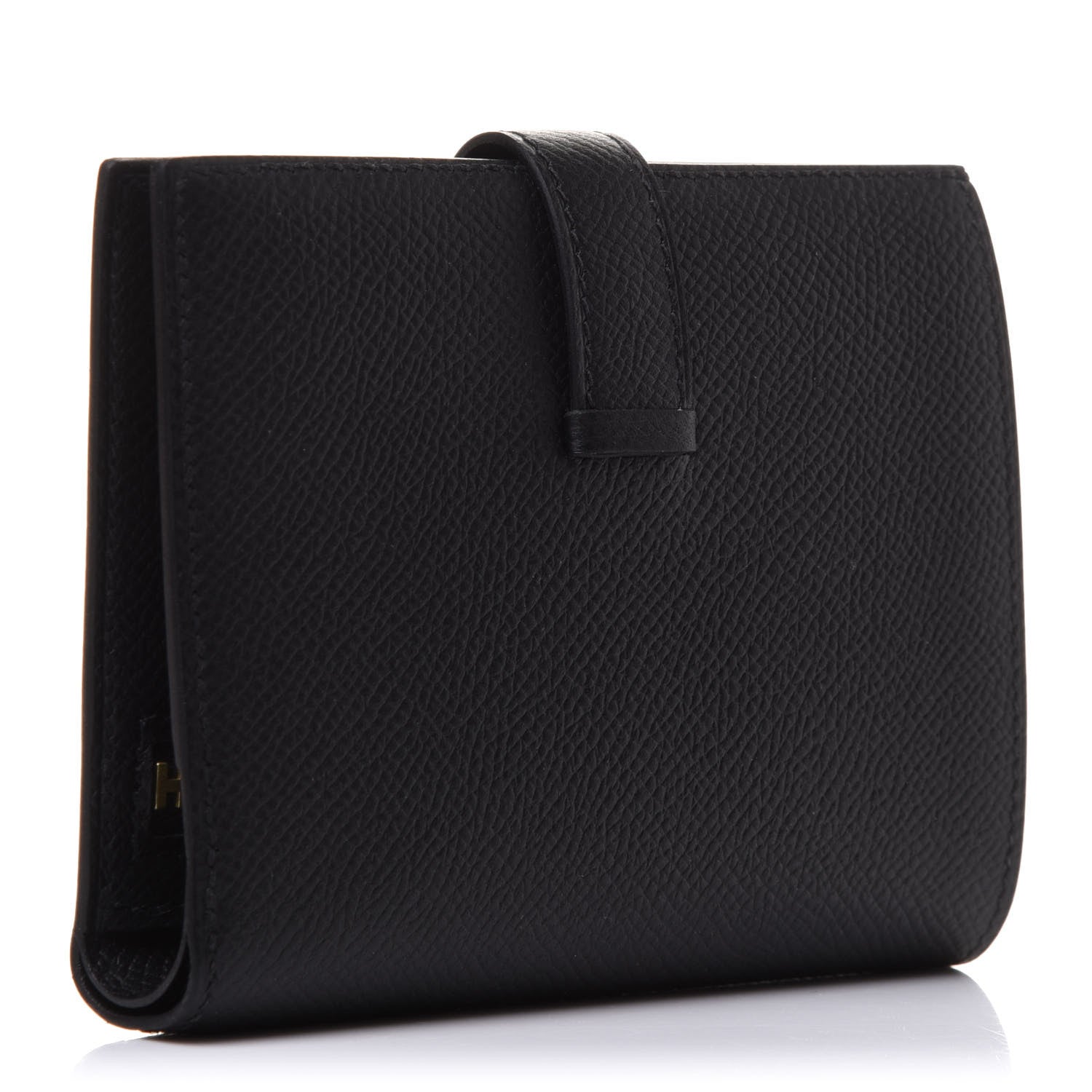 Hermes Epsom Bearn Compact Wallet Black 3 of 8