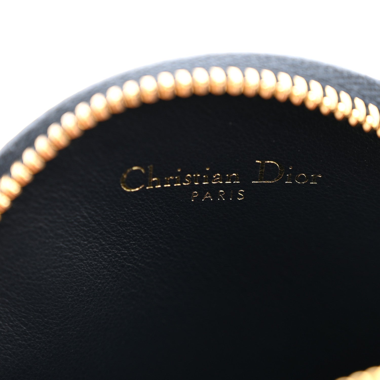 Christian Dior Calfskin Vibe Round Coin Purse Blue White 1881539