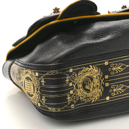 Fendi Calfskin Embellished B Bag Black 7 of 9