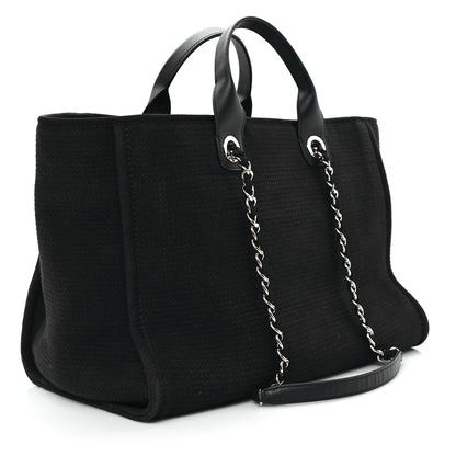 Chanel Mixed Fibers Medium Deauville Tote Black 4 of 13