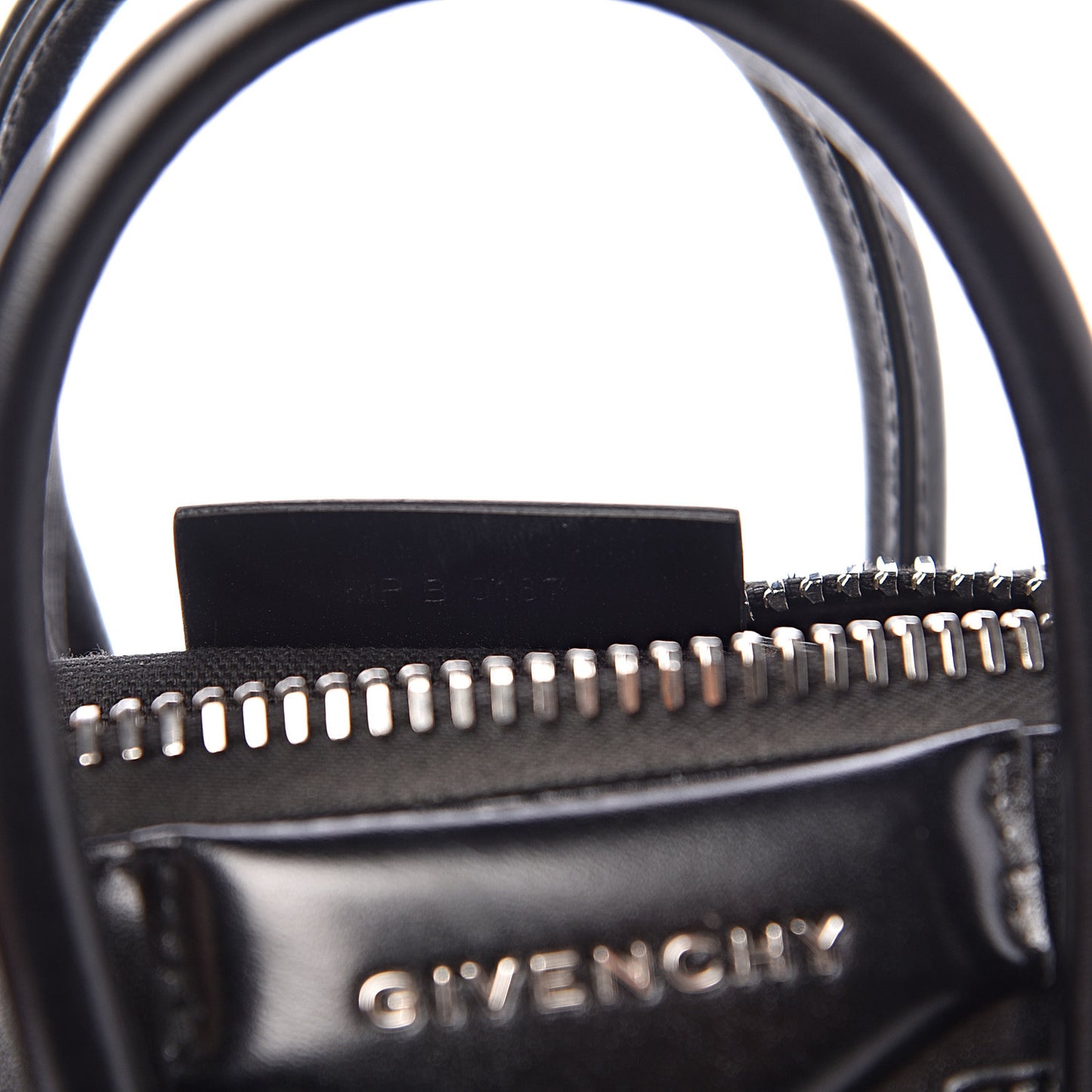 Shiny Lord Calfskin Mini Antigona Black