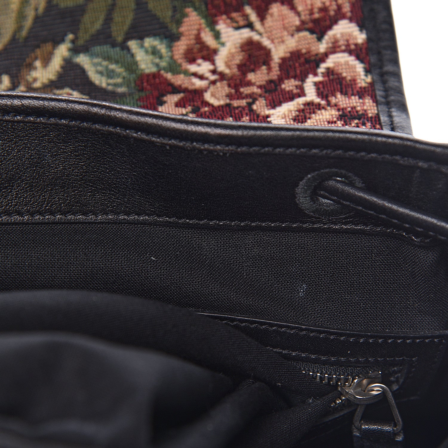 Saint Laurent Canvas Floral Print Festival Backpack Black 8 of 12