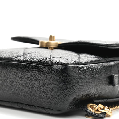 Chanel Shiny Caviar Quilted Chain Melody Backpack Black 8 of 8