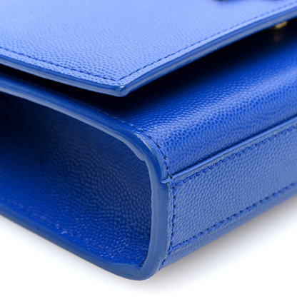 Saint Laurent Grain De Poudre Small Classic Monogram Kate Satchel Bleu Majorelle 8 of 9