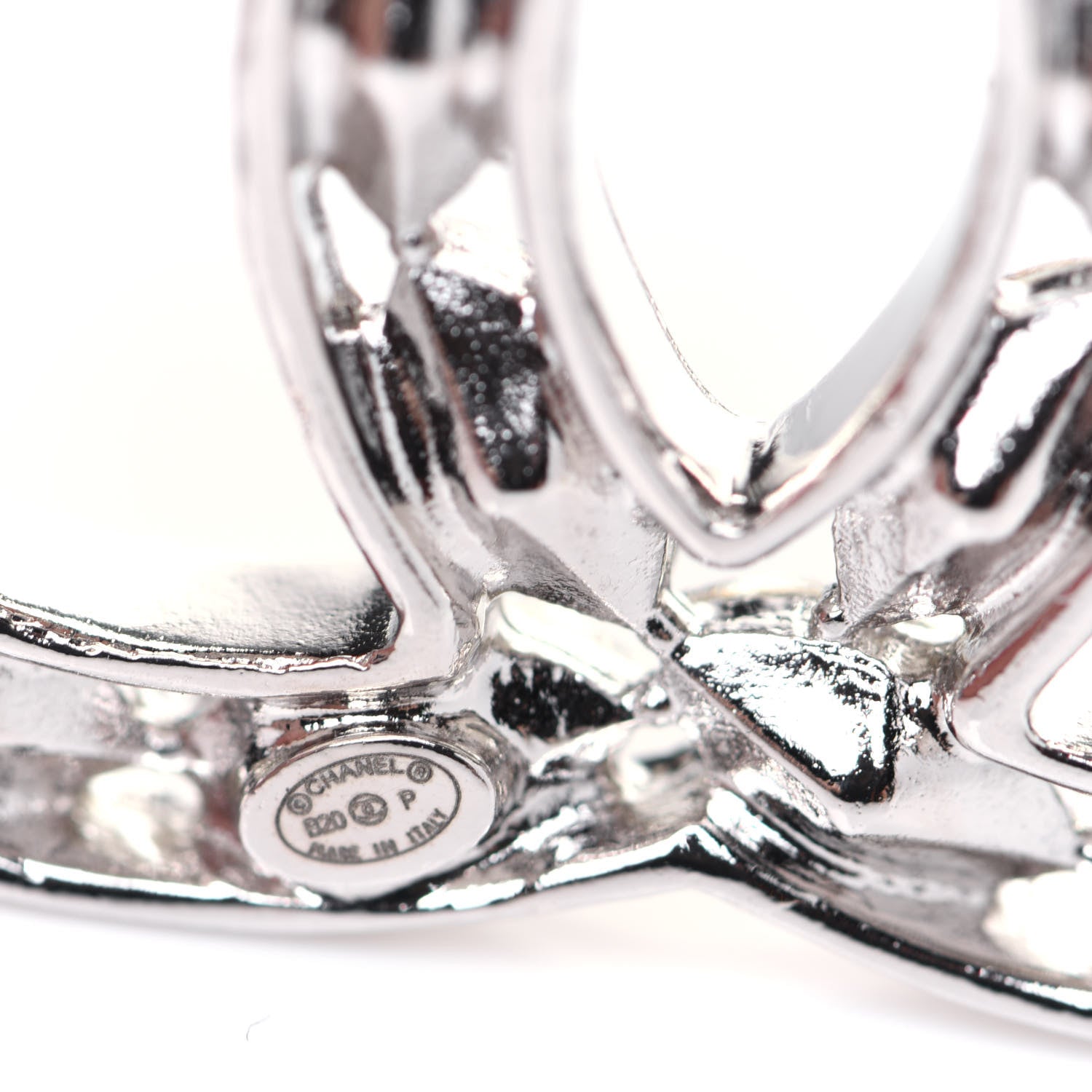 Chanel Crystal Starfall CC Hair Clip Silver 3 of 5