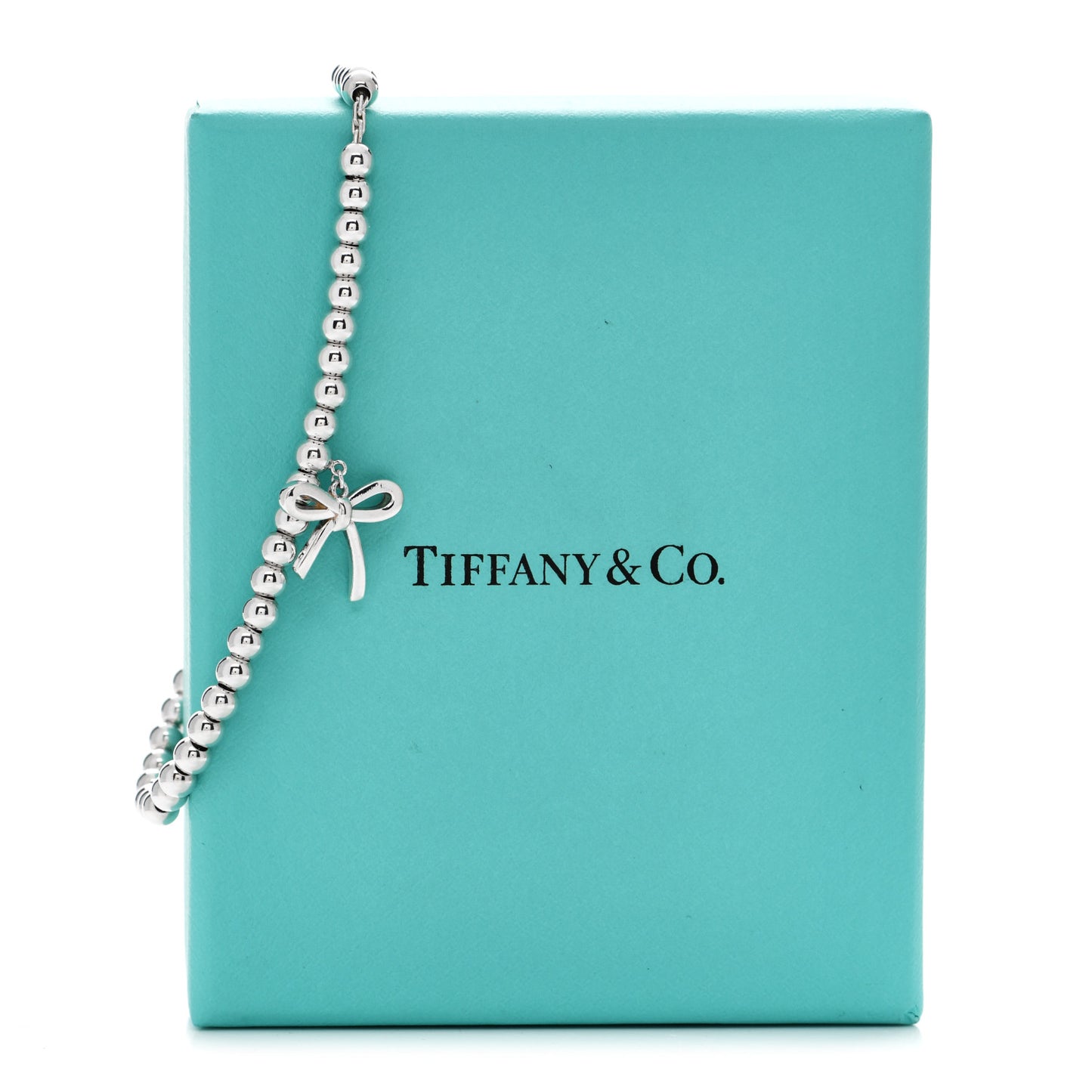 Sterling Silver 4mm Bow Bead Bracelet