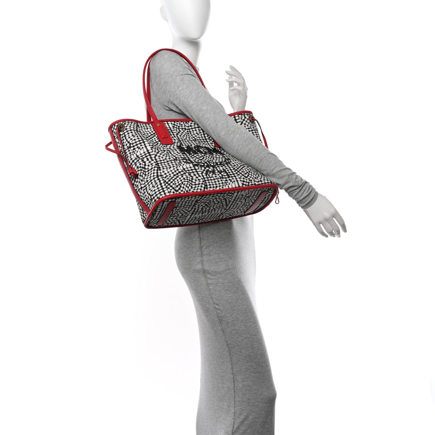 Visetos Medium Liz Reversible Shopper Tote Ruby Red