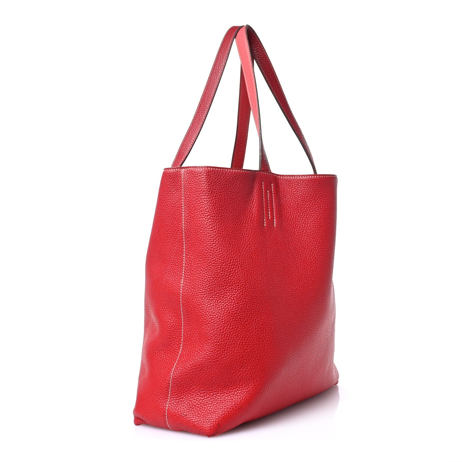Hermes Taurillon Clemence Double Sens Reversible Tote 36 Rubis Bougainvillea 5 of 18