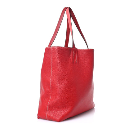 Hermes Taurillon Clemence Double Sens Reversible Tote 36 Rubis Bougainvillea 5 of 18