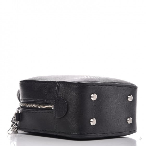 Shiny Day Calfskin XS Triangle Square Bag Black