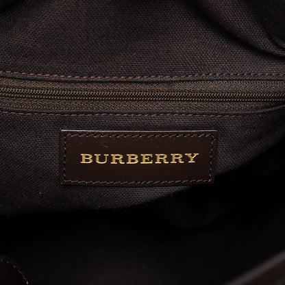 Burberry Haymarket Check Medium Walden Belted Hobo Chocolate 6 of 8