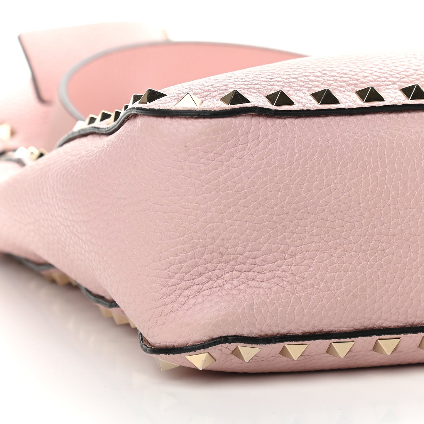 Pebbled Calfskin Small Rockstud Flip-Lock Messenger Bag Water Rose