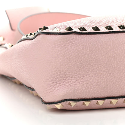 Valentino Garavani Pebbled Calfskin Small Rockstud Flip-Lock Messenger Bag Water Rose 5 of 11