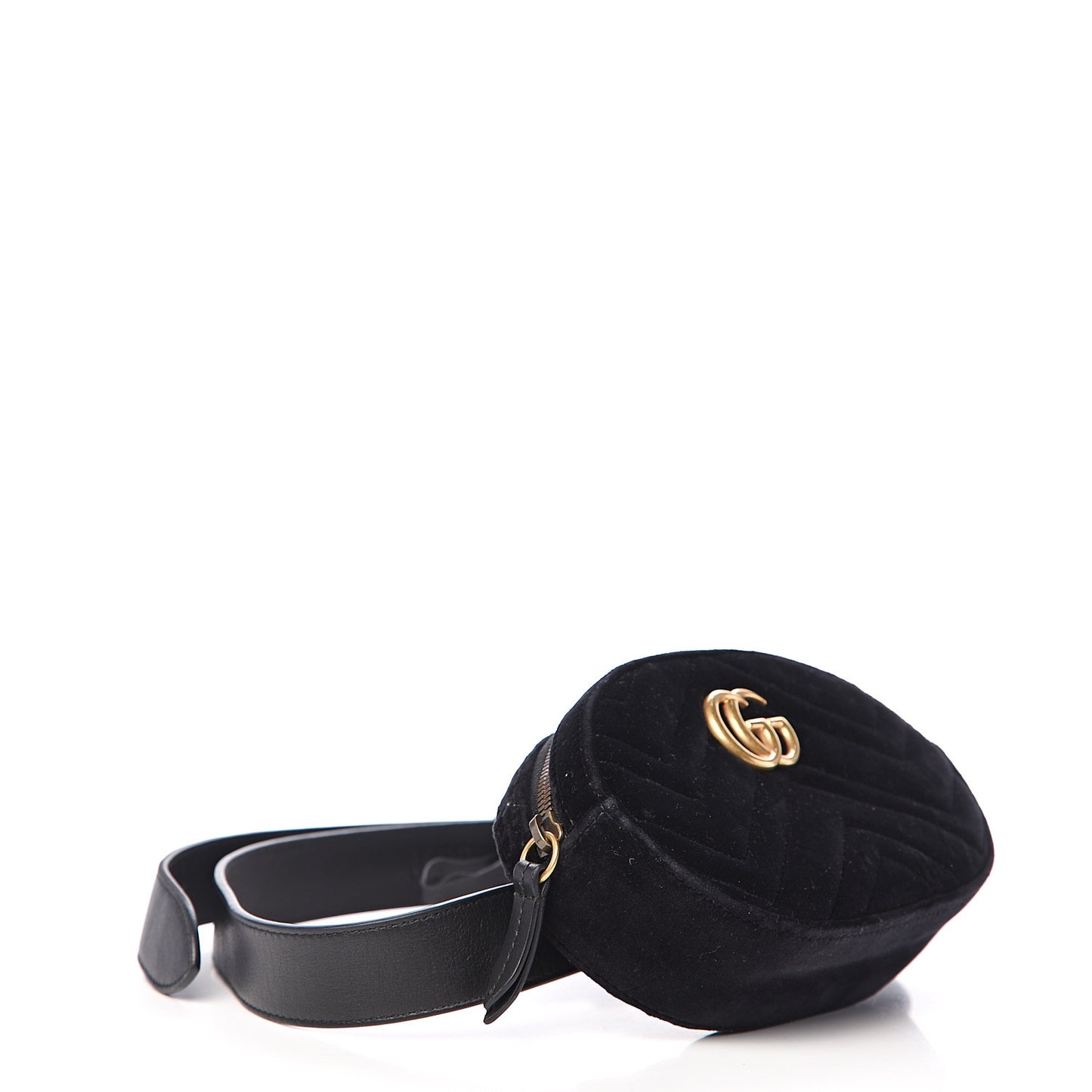 Velvet Matelasse GG Marmont Belt Bag 85 34 Black