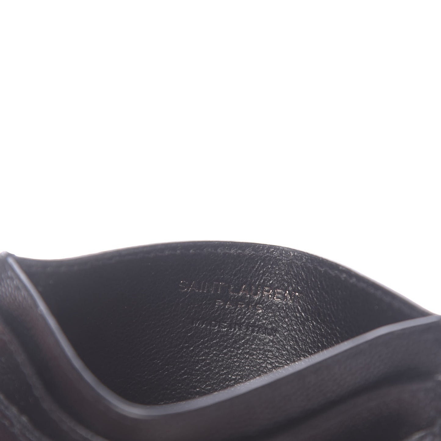 Grain De Poudre Matelasse Chevron Monogram Credit Card Case Black