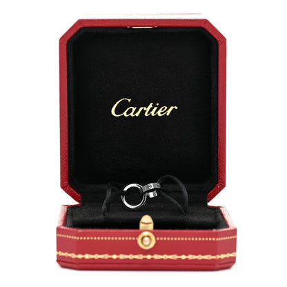 Cartier 18K White Gold Ceramic 4 Diamond LOVE Cord Bracelet Black 6 of 6