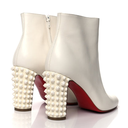 Christian Louboutin Smooth Calfskin Suzi Folk 85 Ankle Boots 40 White 4 of 11