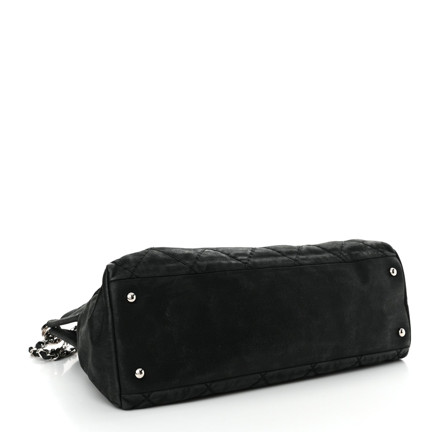 Chanel Iridescent Calfskin Quilted Small Sea Hit Tote Black 4 of 12