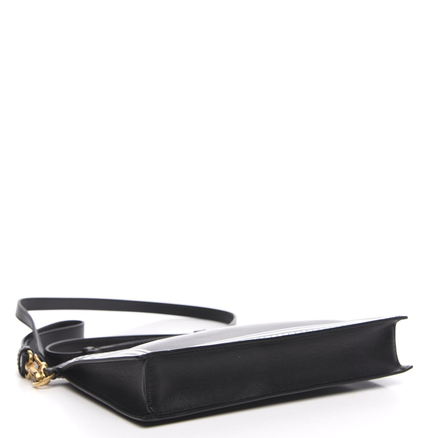 Calfskin 90's Vintage Logo Crossbody Clutch Black White