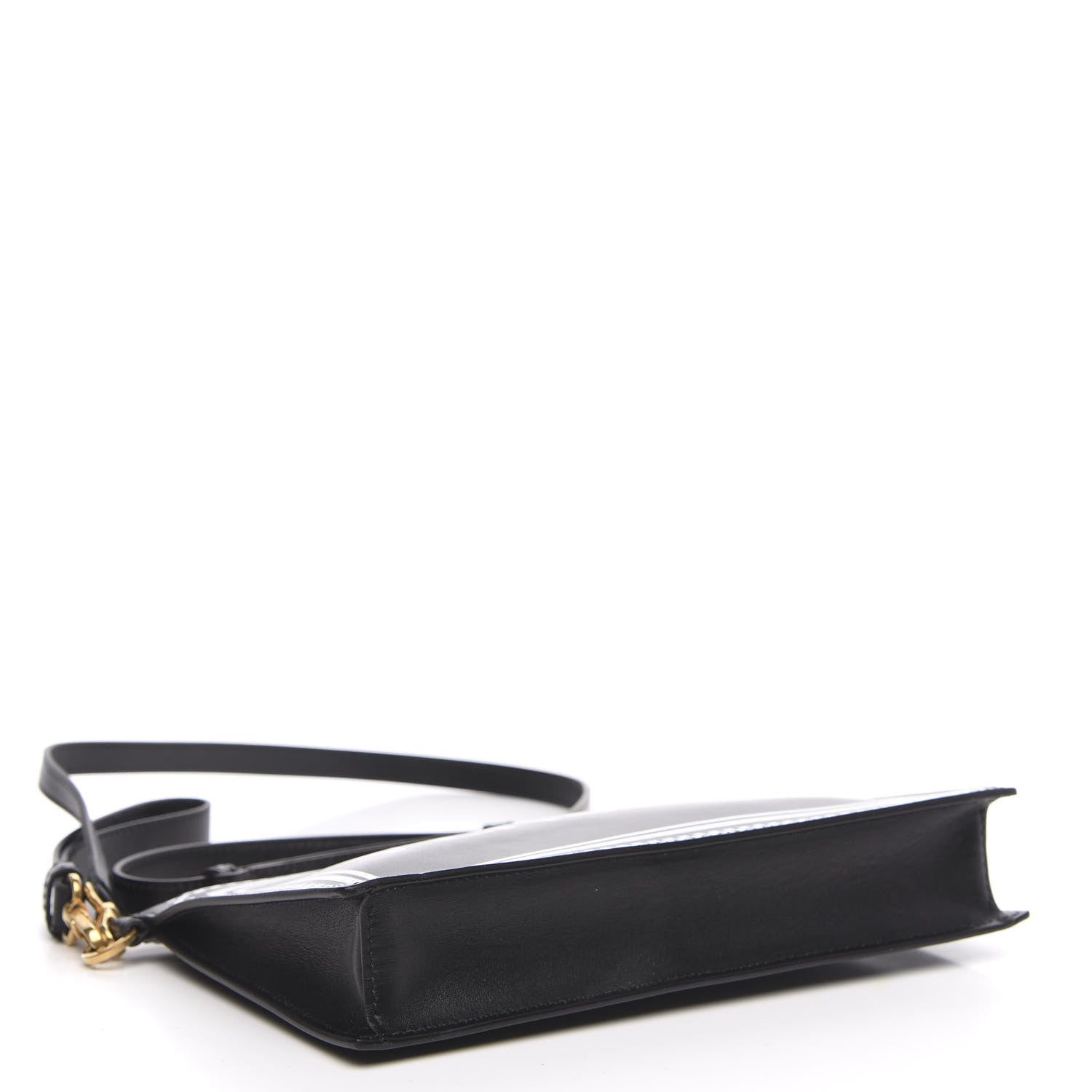 Versace Calfskin 90's Vintage Logo Crossbody Clutch Black White 4 of 10