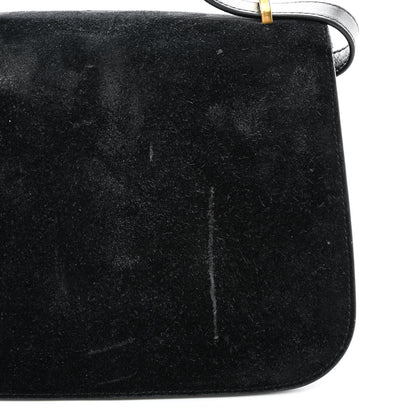 Saint Laurent Suede Small Spontini Saddle Bag Black 11 of 12