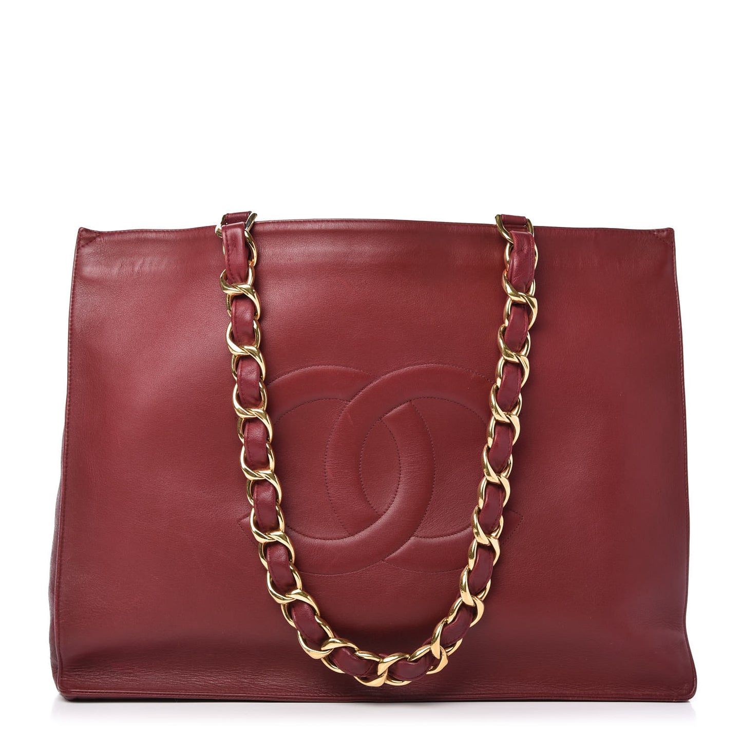 Lambskin Jumbo CC Shoulder Bag Red