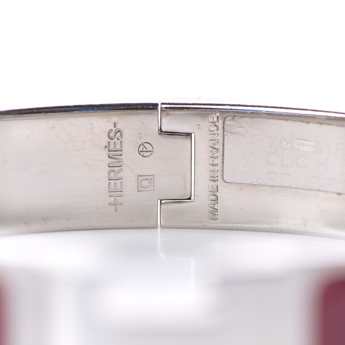Enamel Narrow Clic Clac H Bracelet PM Rouge De Chine