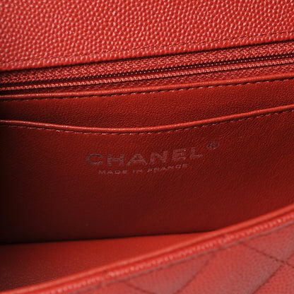 Chanel Caviar Quilted Mini Rectangular Flap Red 6 of 8