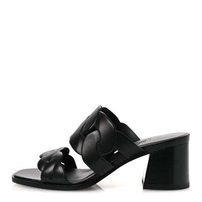 Hermes Nappa Gaby 60 Sandal 37.5 Black 1 of 11