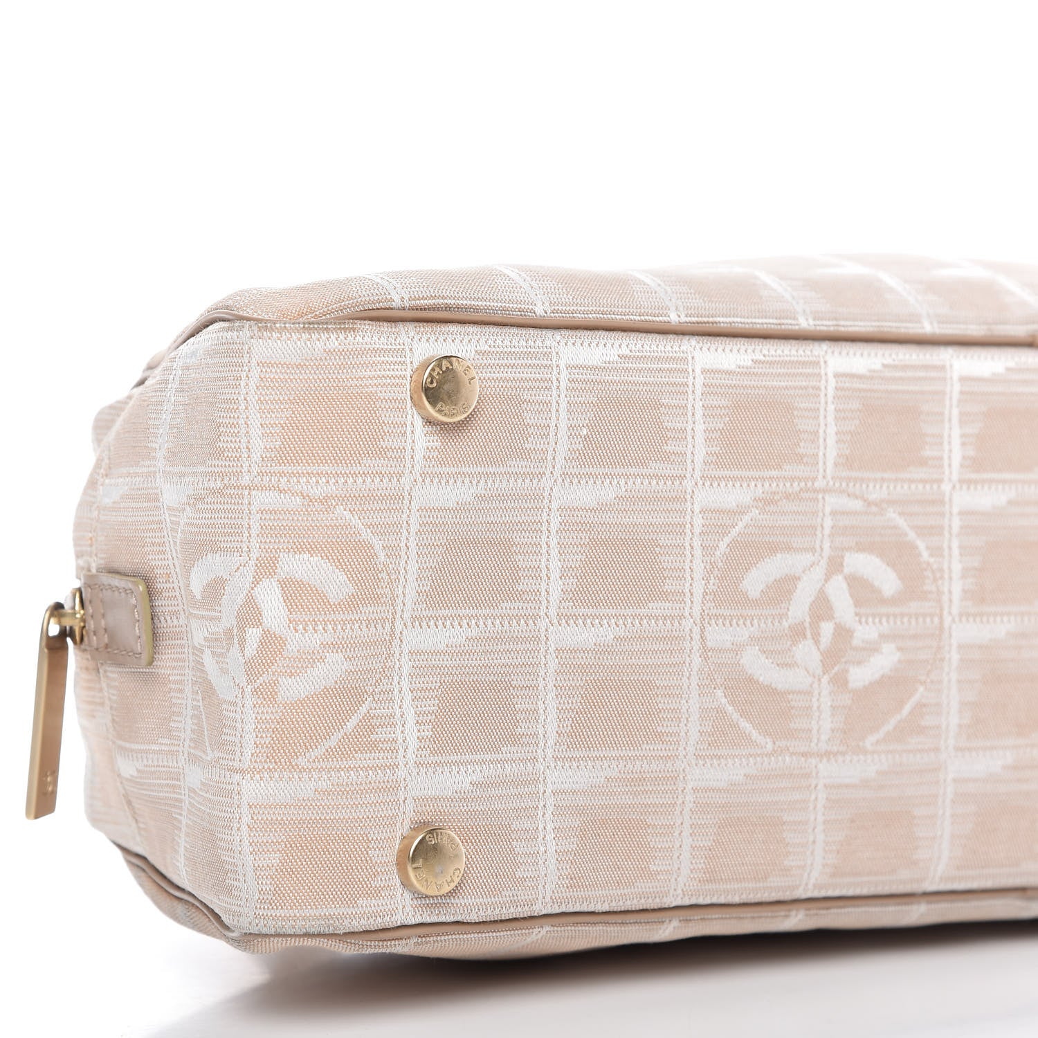 Chanel Nylon Travel Bowler Beige 6 of 9