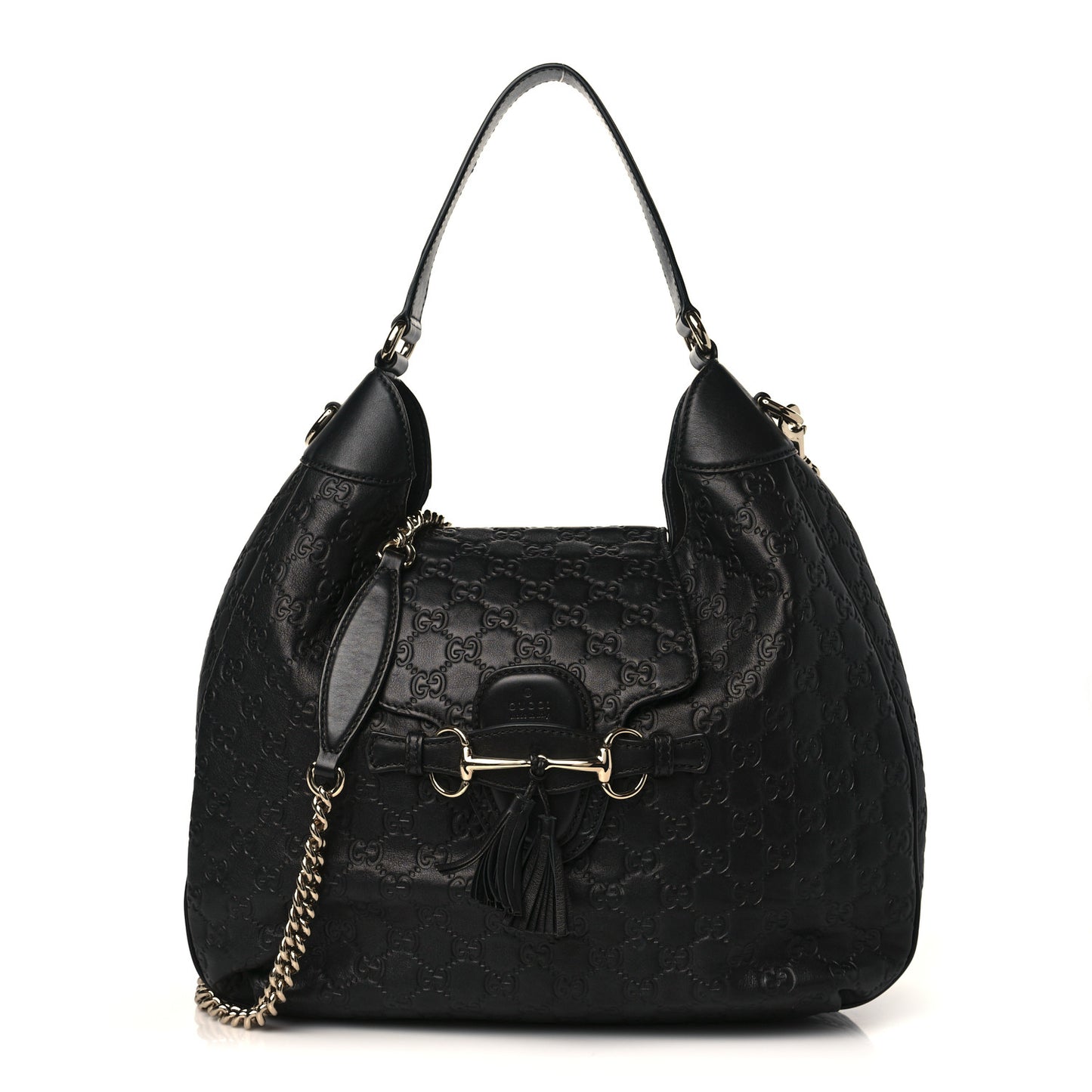 Guccissima Medium Emily Hobo Black