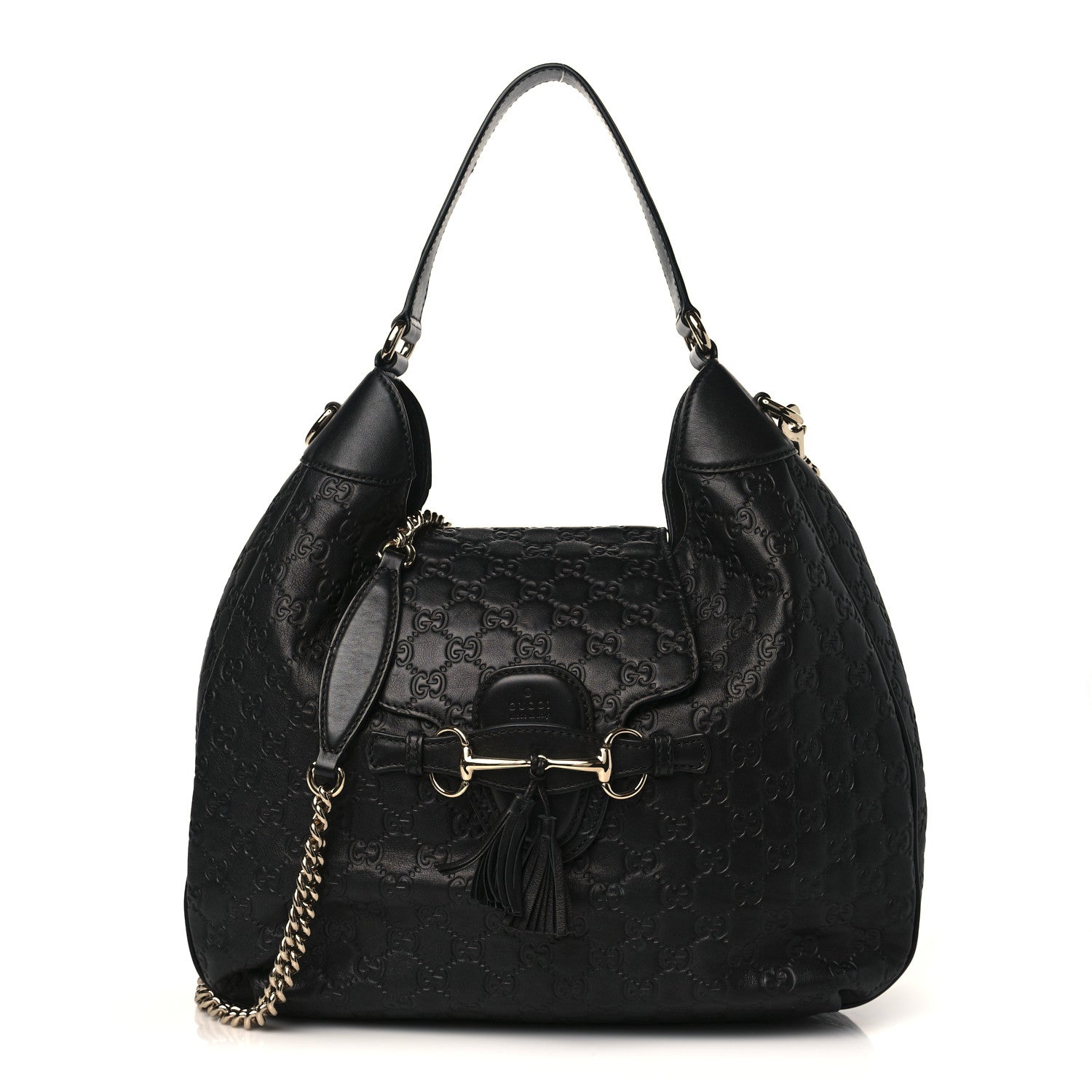 Gucci Guccissima Medium Emily Hobo Black 1 of 11