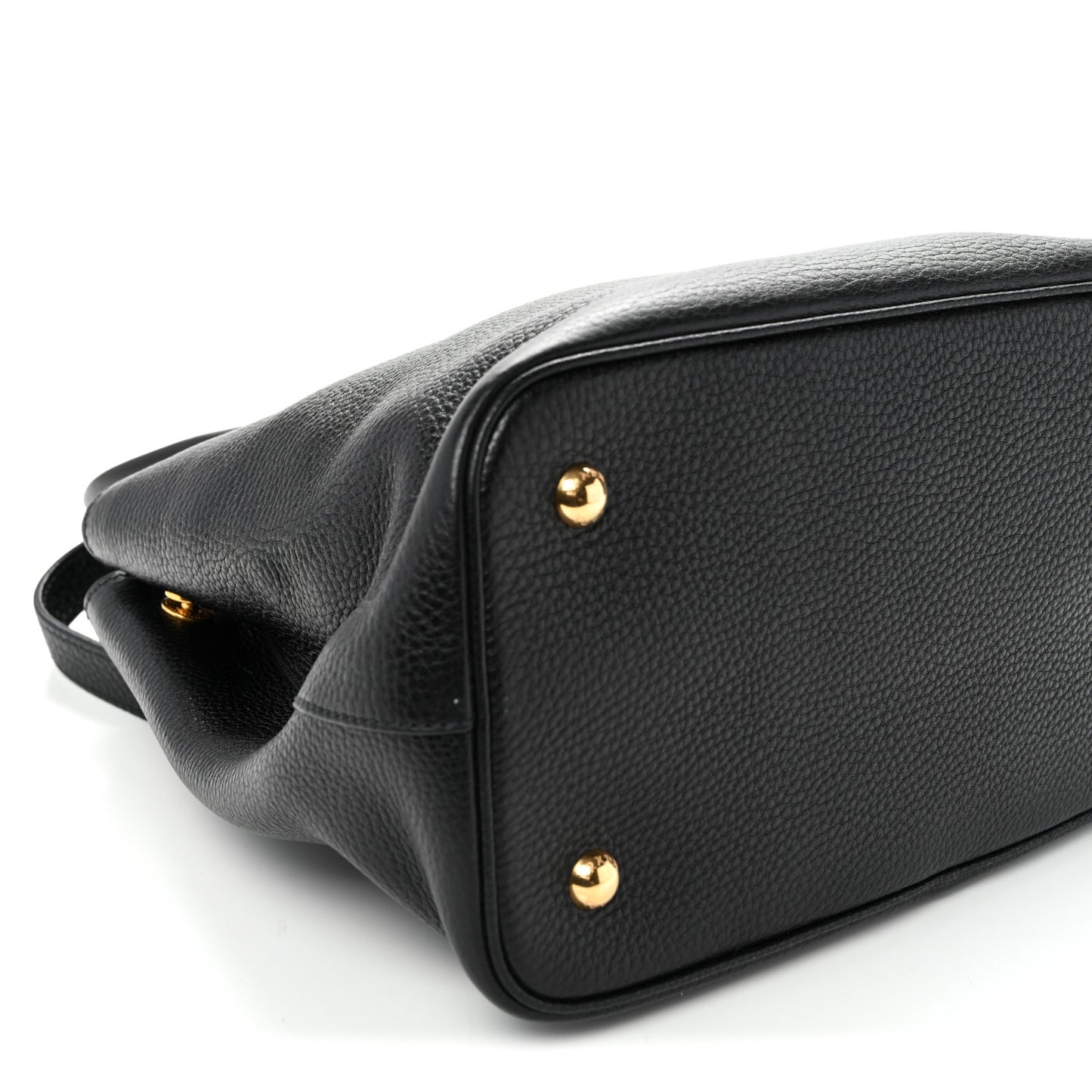 Vitello Phenix Top Handle Bag Black