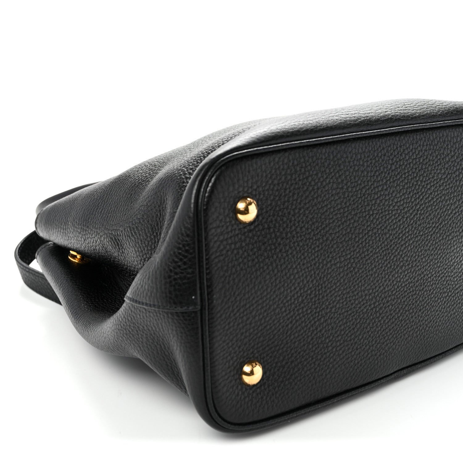 Prada Vitello Phenix Top Handle Bag Black 9 of 10
