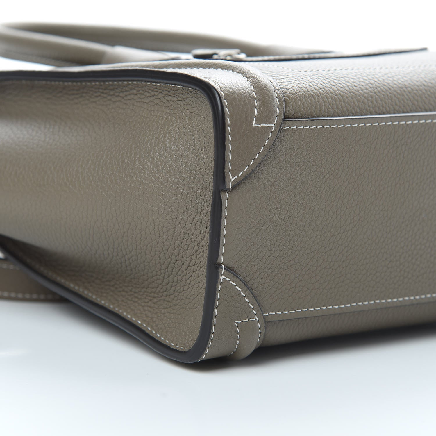 Celine Drummed Calfskin Nano Luggage Souris 10 of 11
